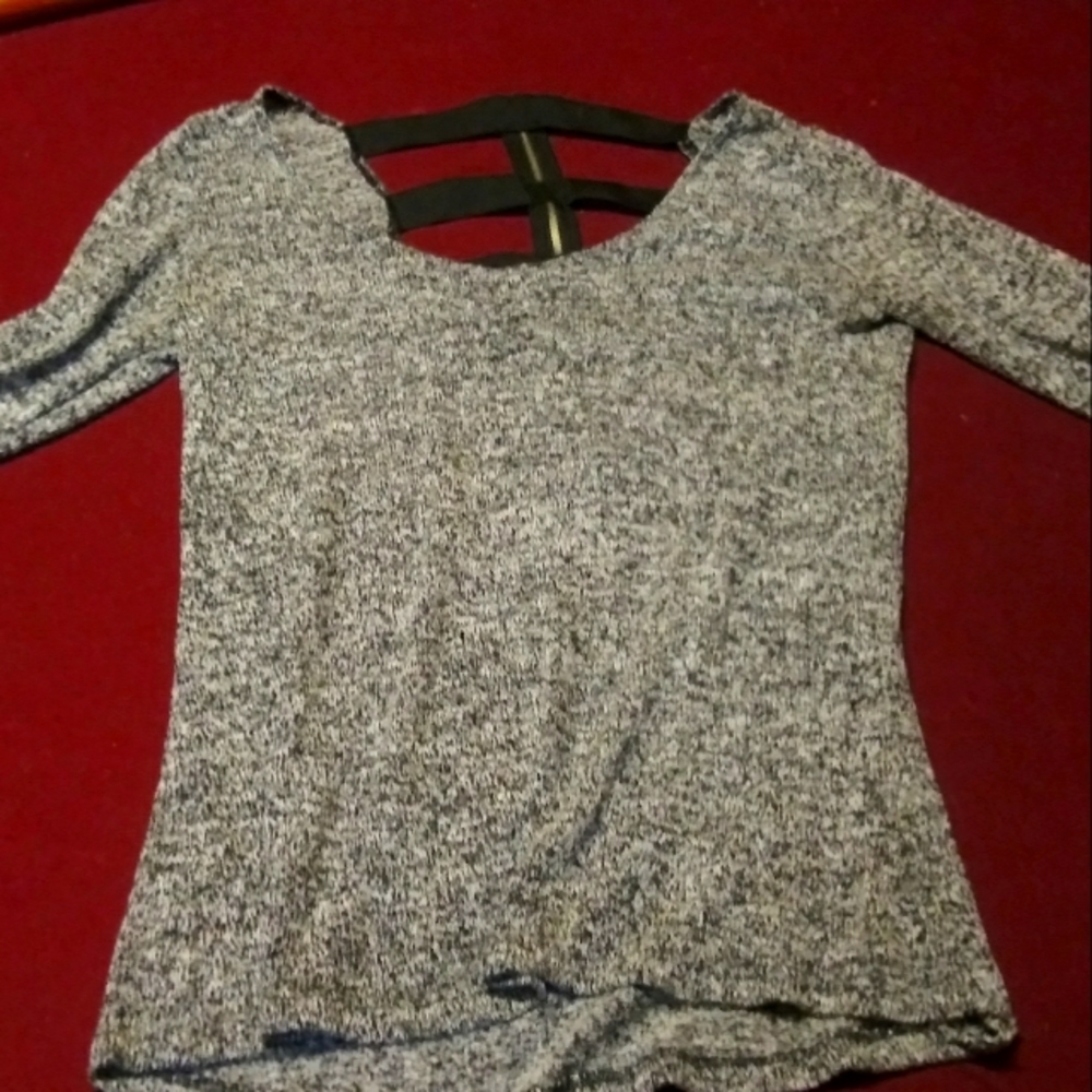 Black and gray long sleeve shirt